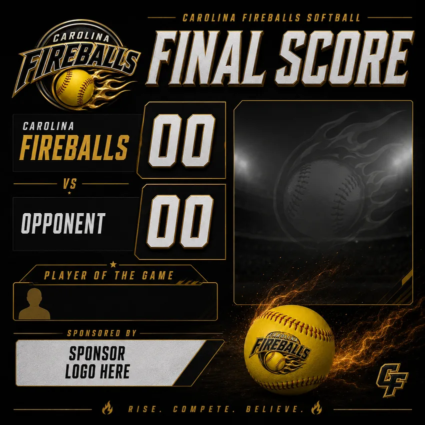 Final score social media template