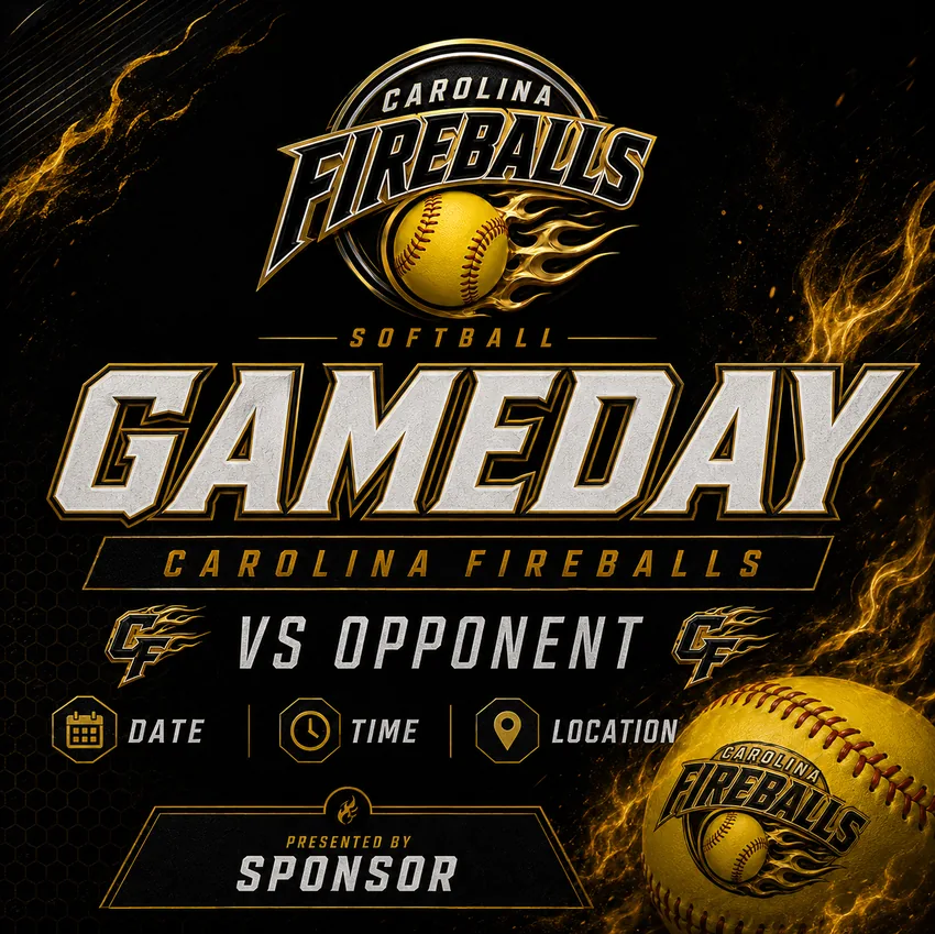 Gameday social media template