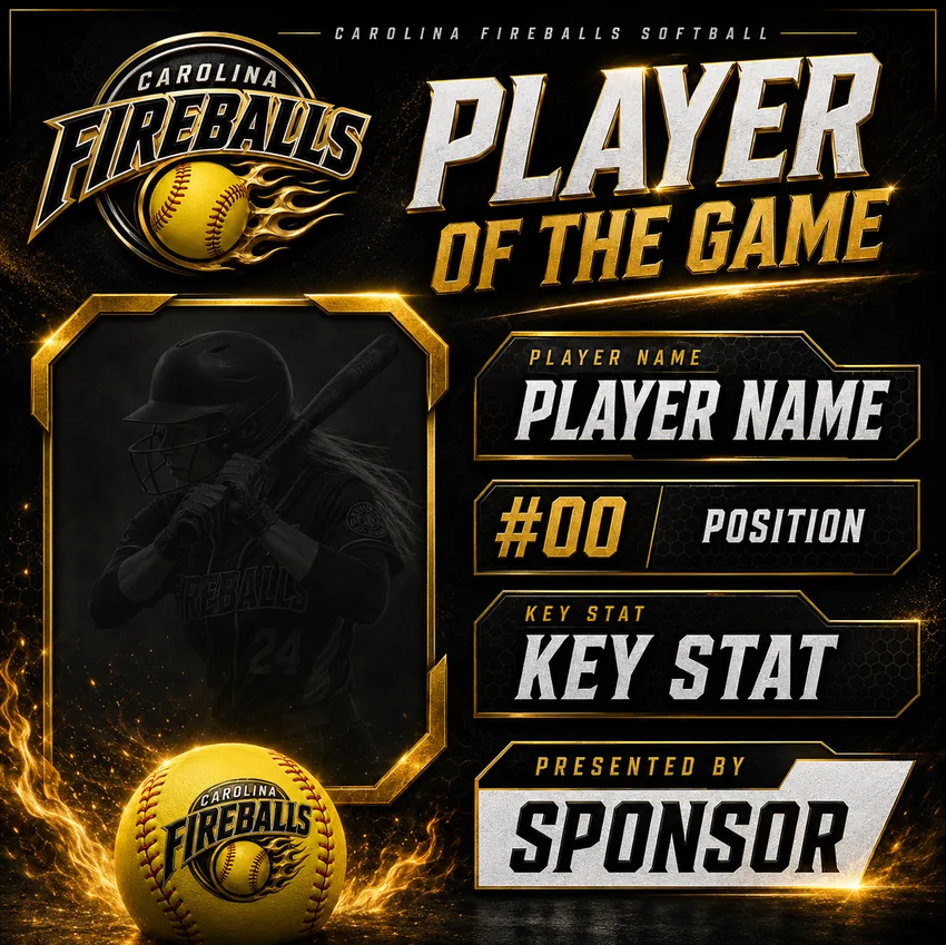 Player of the game graphic template